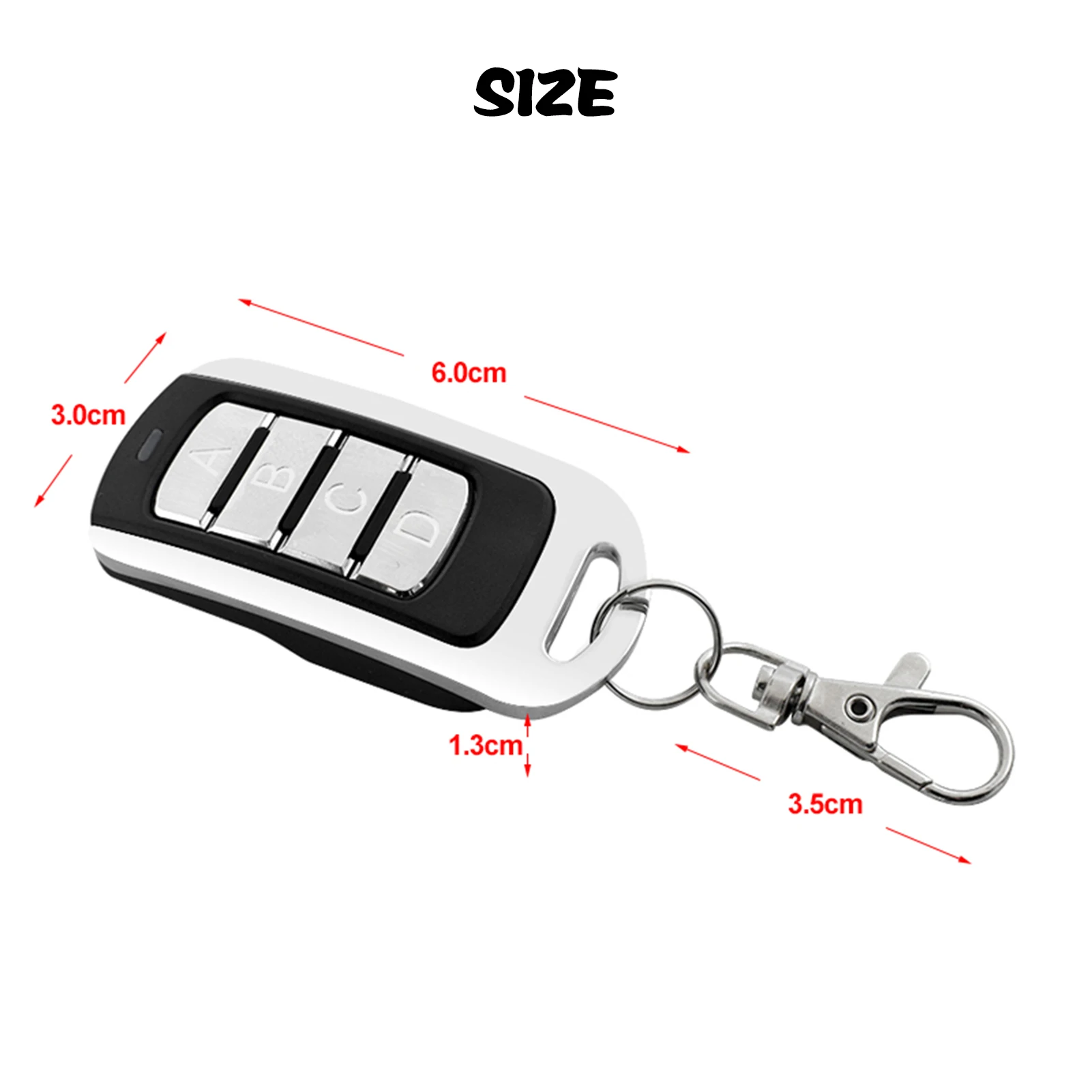 4-Key Knop Remote Copy Fixed Code Learning Rf Controller Met Sleutelhanger Voor Garagedeur