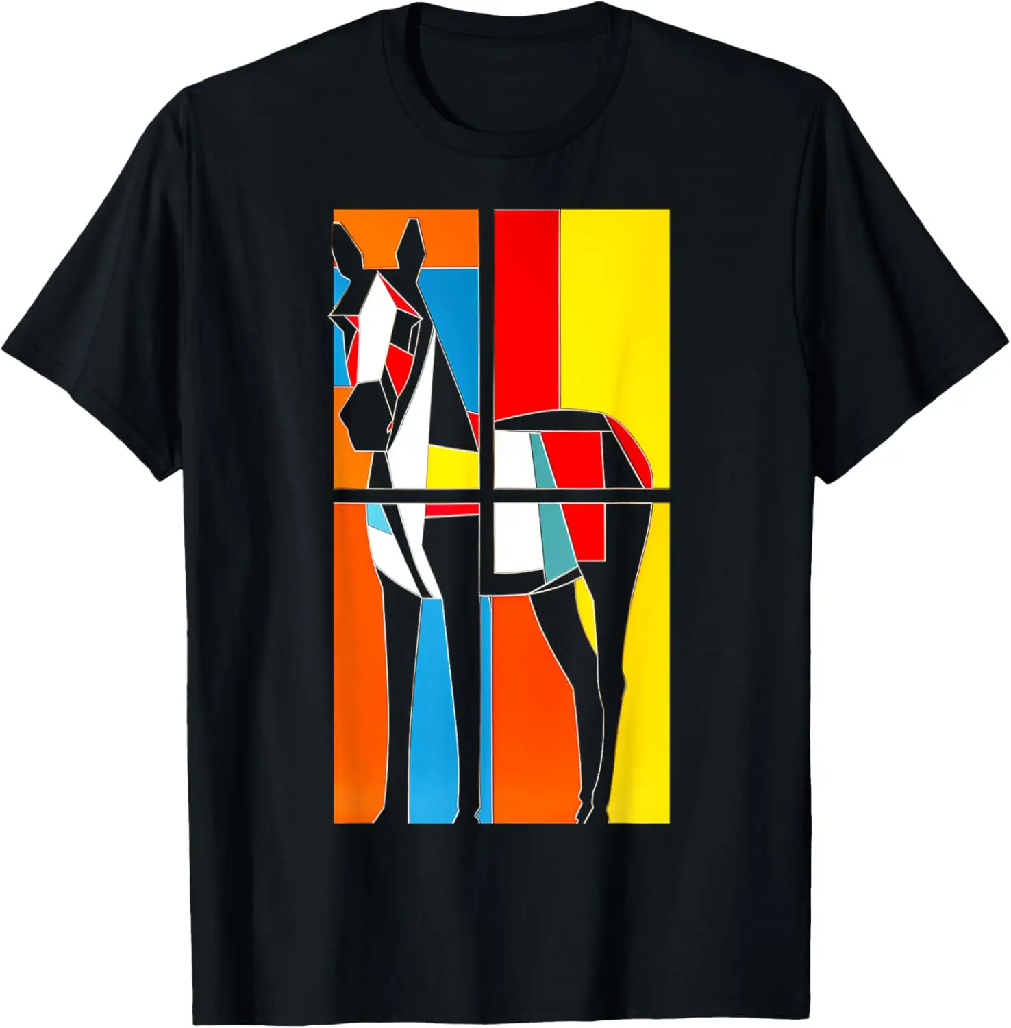 Donkey Colorful Polygon Animal Art Graphic Donkey T-Shirt