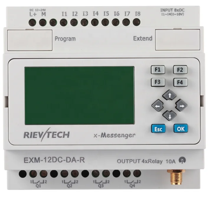 WiFi PLC EXM-12DC-DA-R-N-HMI  programmable relay for automation controller