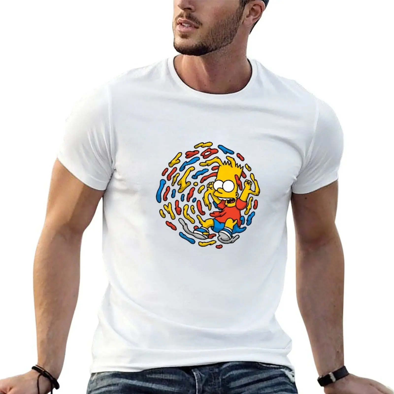 Trippy Bart T-shirt Short sleeve tee blacks summer clothes kawaii clothes plain t shirts men