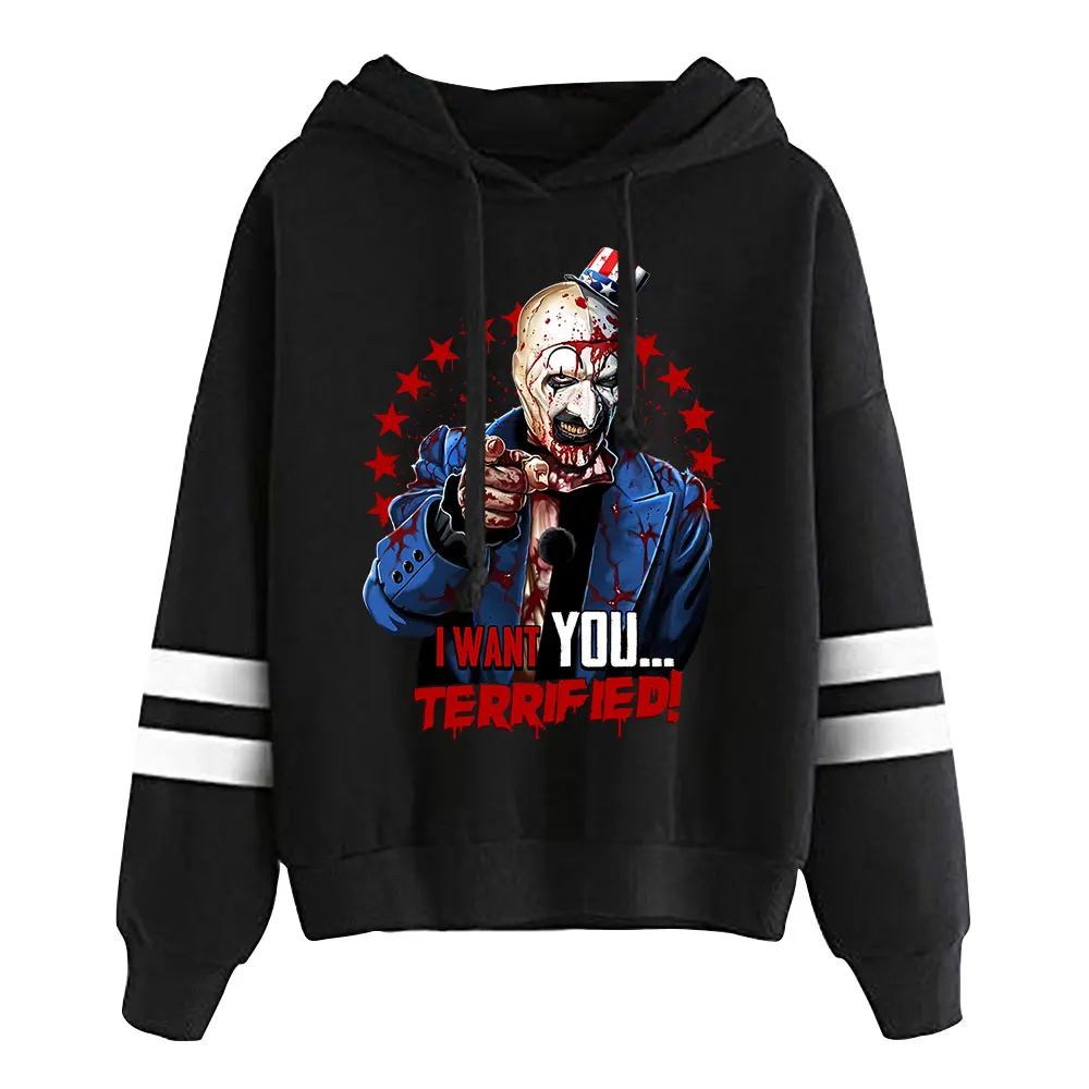 

Terrifier Merch Horror Movie Bagless Sweatshirts Halloween Streetwear Unisex Fashion Funny Casual Hoodies