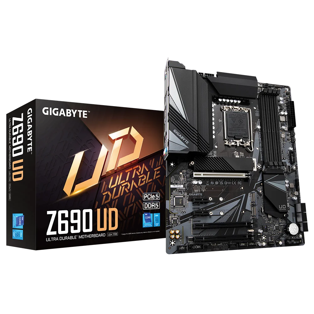 Gigabyte Motherboard Z690 UD DDR4 V2 LGA1700 for 12th Gen Intel Core Processor 12600 12700 12900 CPU Dual-channel DDR4 PCI-E 4.0