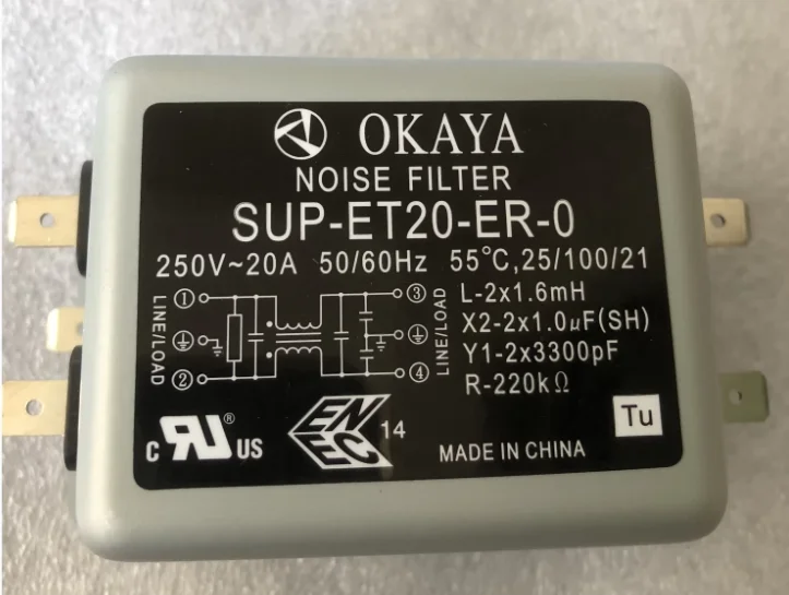 

1PCS/LOT SUP-ET20-ER-0 20A 250V OK AYA NOISE FLITER