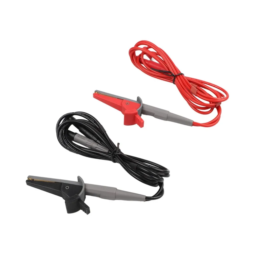 Kelvin Clip Test Assembly for Battery Internal Resistance and LCR Measurement with Abrasion-Resistant Silicone Wire Jacket