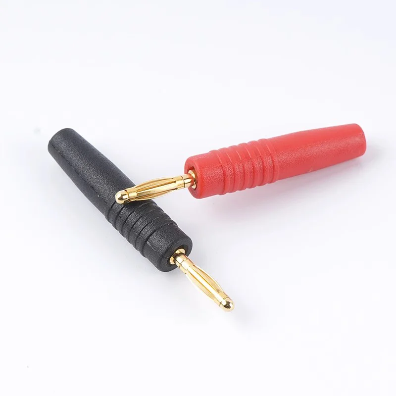 20/80/400Pcs 2mm Banana Plug Connector Red Black Banana Male Plugs Audio Speaker Wire Cable Connectors