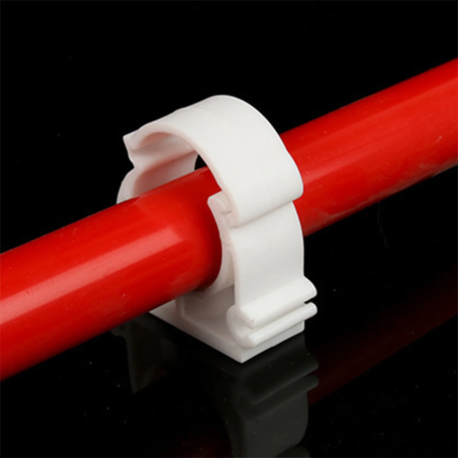 20pcs Plastic PPR Pipe U-Bracket With Cover For Pipe Tube Fixed To Ground&Wall U-type Pipe Clamp Water Supply Pipe Fittings