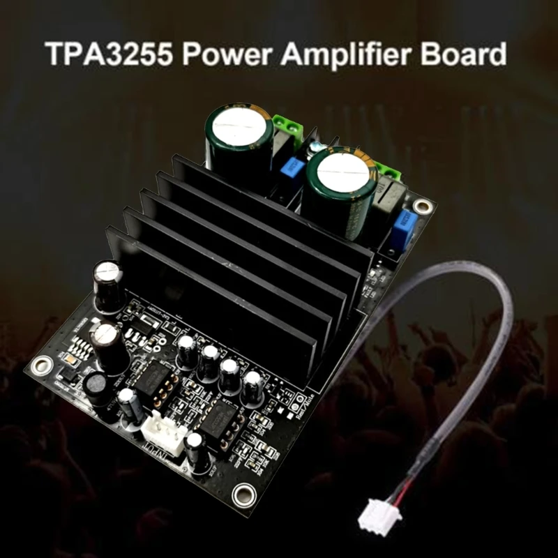 Power Amplifier Board,2.0 Channel 300W +300W, 24-40V Audio Power Amplifier Module TPA3255 for Store Home Theater