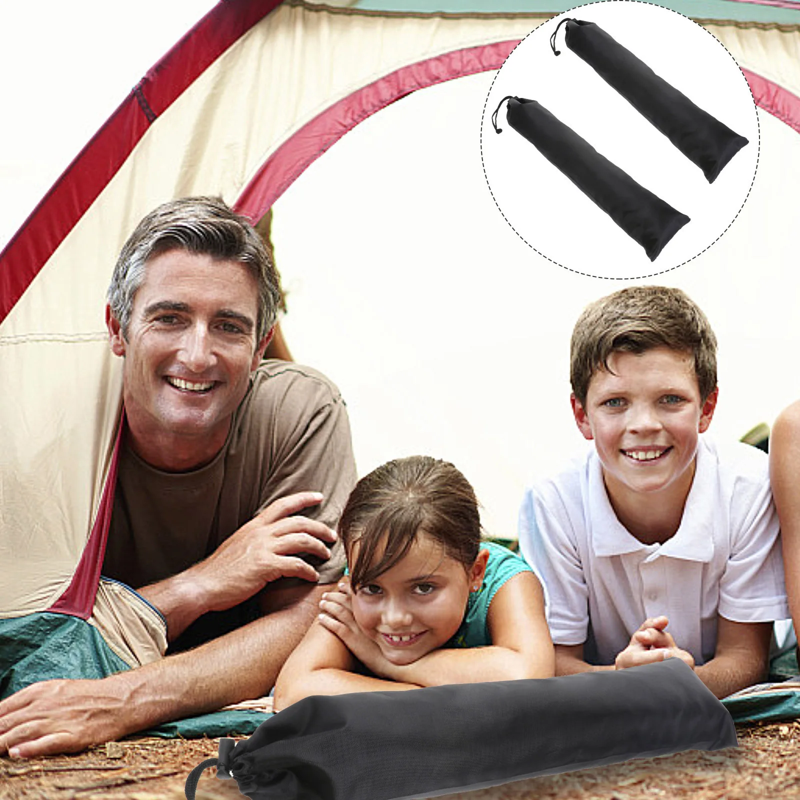 

2Pcs Awning Pole Storage Bag Outdoor Portable Pouch for Tent Rods Fishing Poles Camping Accessories 45Cm Easy Carry Design