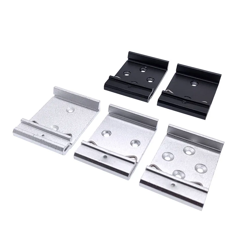 1pcs 25mm 35mm C Shape DIN Buckle Simple Fixing Rack with Mounting Holes Guide Rail Buckle Aluminum Alloy Slideway Clasp Bracket