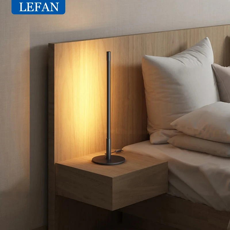 Modern Minimalist LED Table Lamp Bedroom Bedside Night Light Hotel Homestay Decor Desk Lighting Fixture