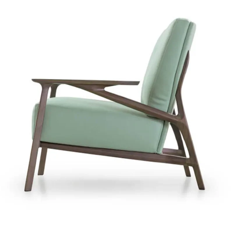

Modern armchair designer home solid wood sofa recliner