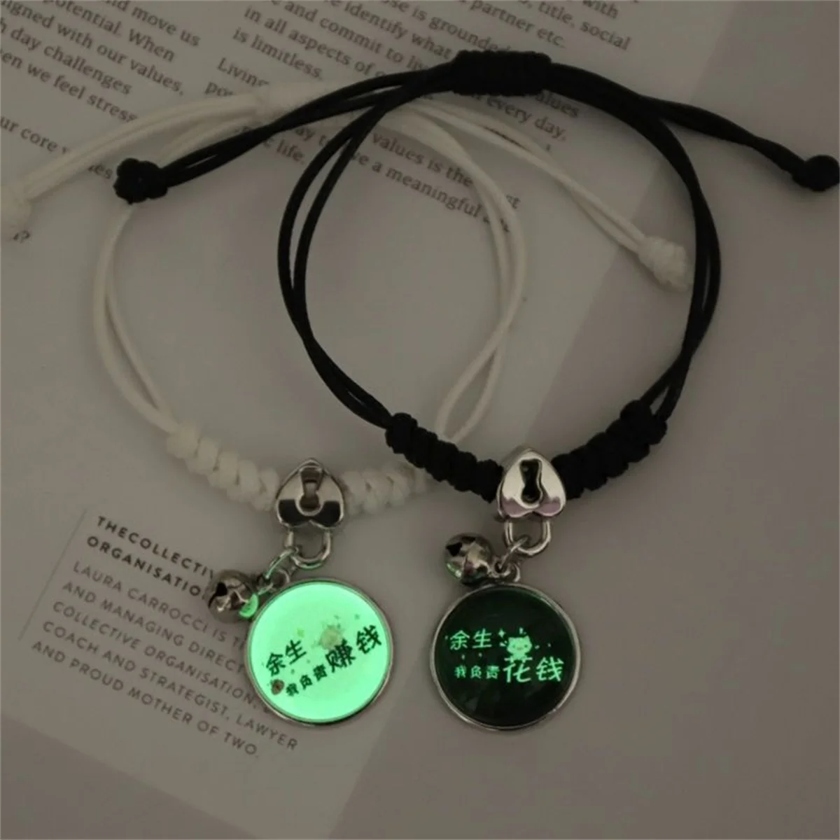 Mode Leuchtende Perlen Stern Paar Armband Für Frauen Männer Charme Katze Blume Herz Key Lock Kreuz Passenden Freund Armband Schmuck – Detail 14