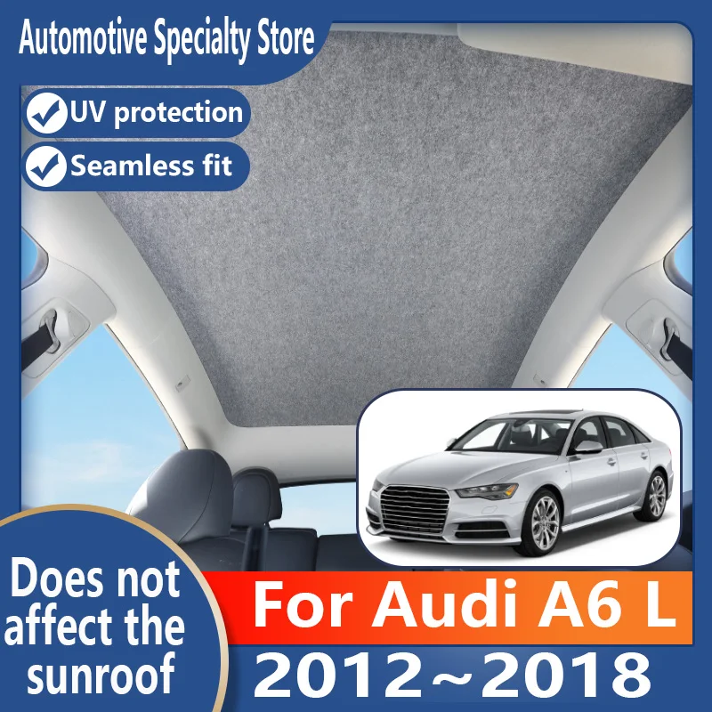 

Для Audi A6L 2012 ~ 2018 автомобильный панорамный люк, изоляционный козырек на крыше, электростатическая адсорбция, замшевая ткань, защита от солнца, защита от U