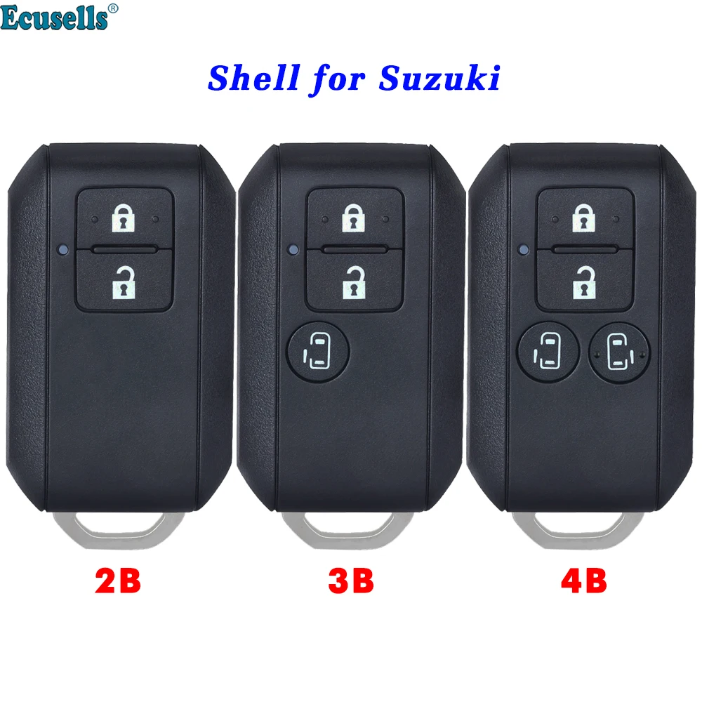 Ecusells 2/3/4 Buttons Smart Remote Key Shell Case Cover Fob for Suzuki Ertiga 2018 2019 2020 Vitara Wagon R SWIFT 2017