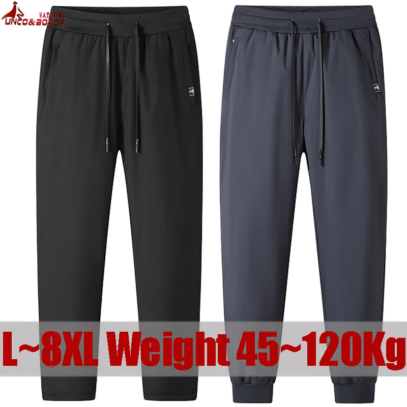 

Мужские зимние брюки размера плюс 7XL 8XL, флисовые бархатные плюшевые брюки, мужские термотолстые теплые ветрозащитные повседневные брюки для бега, водонепроницаемые брюки