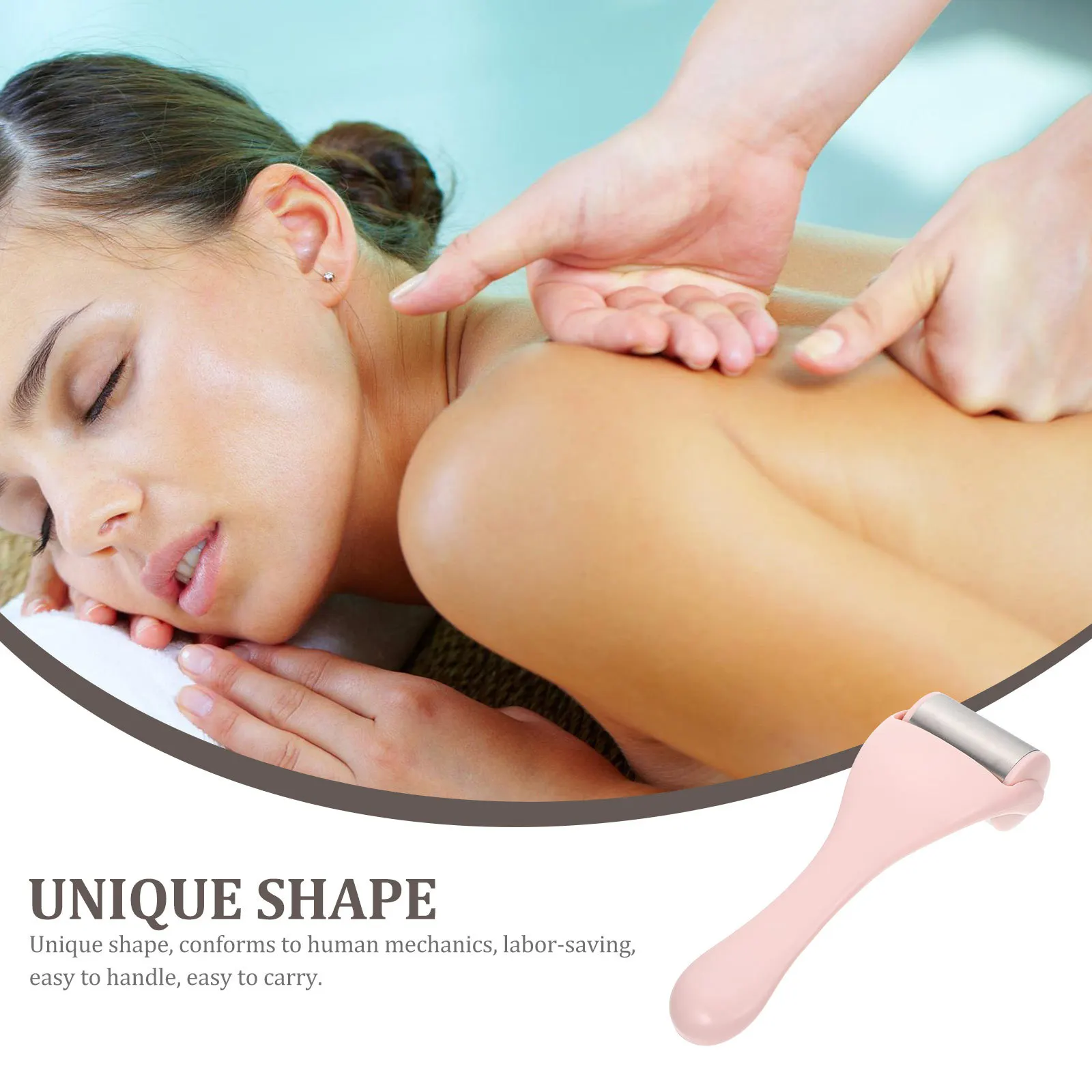 Beleza ferramenta de massagem facial de aço inoxidável design ergonômico para cuidados com os olhos massagem facial em casa viagem amigável