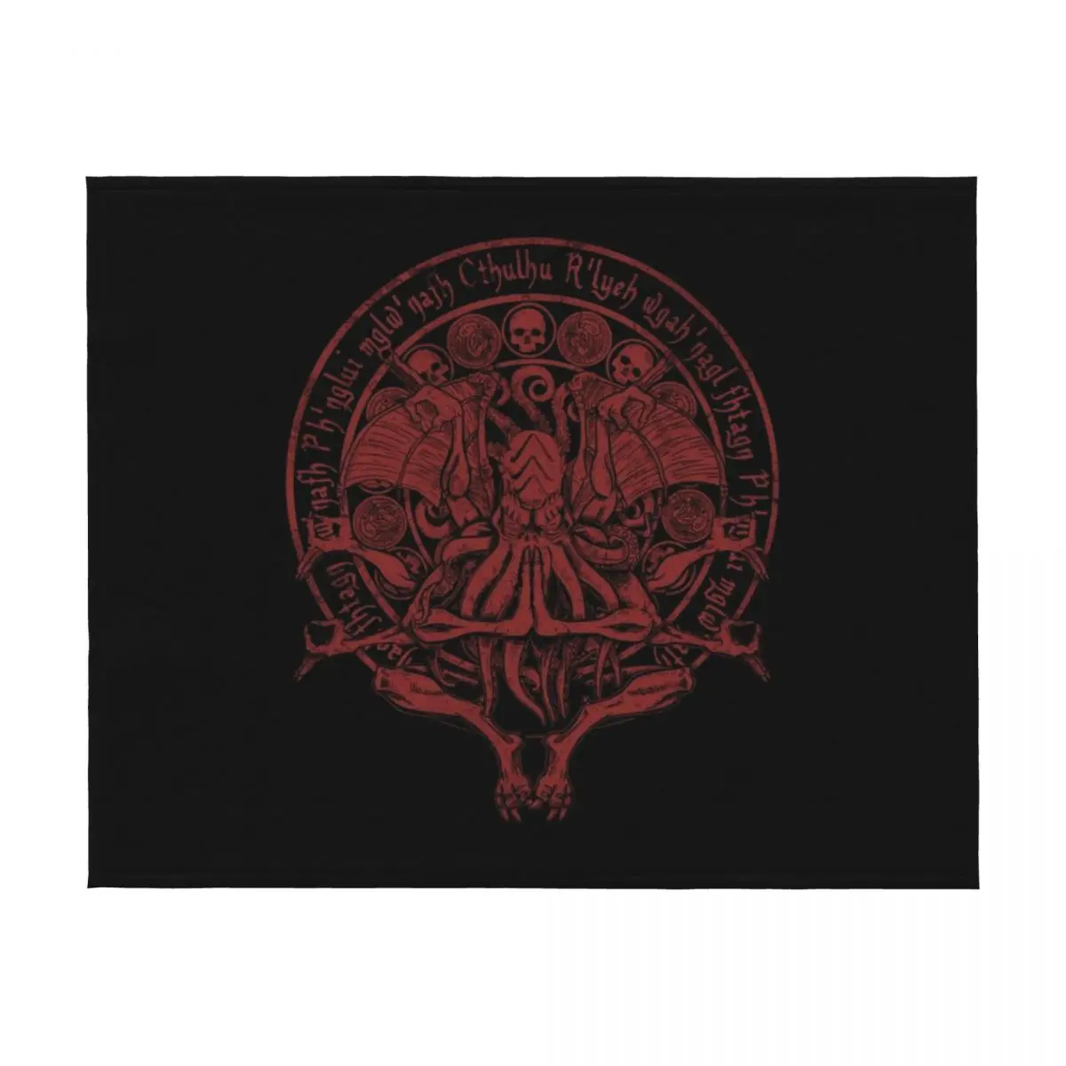 The Idol - Cthulhu Red Variant Throw Blanket Hair أنعم بطانيات منقوشة ناعمة أشعث #2