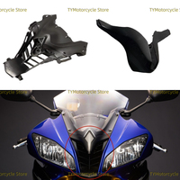 Black Motorcycle Middle Front Upper Nose Fairing Cowl Fit for Yamaha YZF-R6 YZFR6 YZF R6 2008 2009 2010 2011 2012 2013-2016