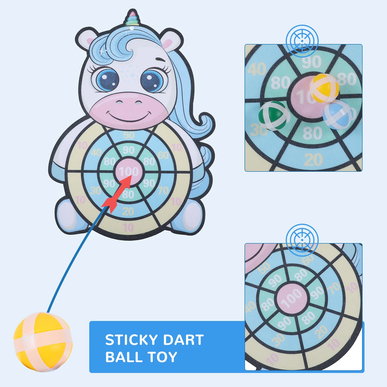Zestaw do rzucania lepkimi piłeczkami na tarczę dla dzieci - zabawna gra edukacyjna z lepkimi piłeczkami