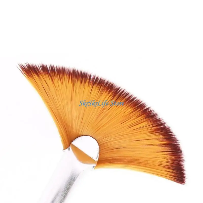 E65E 5 Pcs Artist Fan Brushes Set Painting Brushes Multifunctional Paint Brush Fan Brush for Oil Watercolor Acrylic Painting