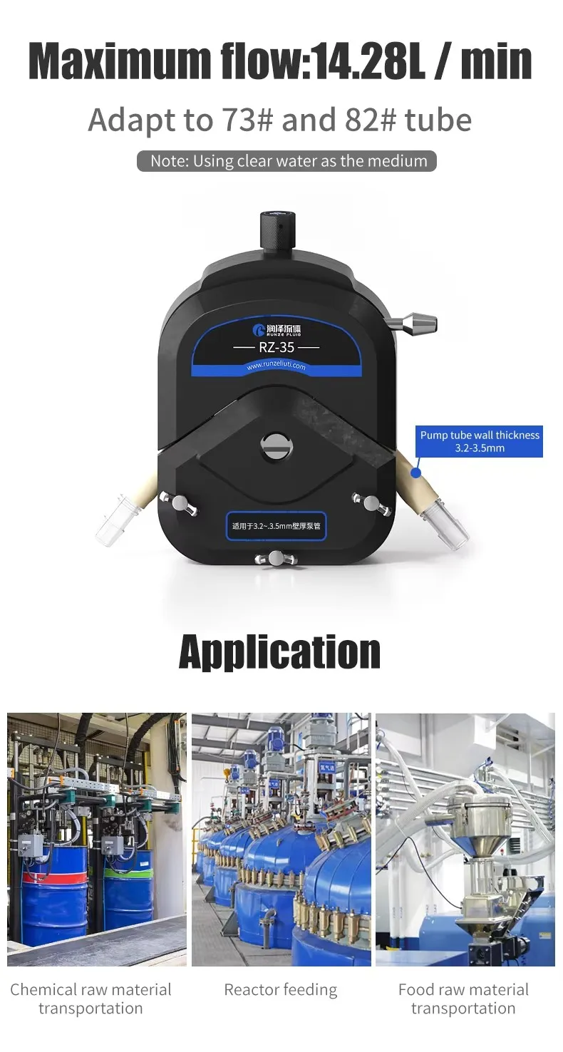 Gold SellerTS600 Industrial High Flow Peristaltic Pump - 8.5N.m Holding Torque Two-Phase Stepper 900 RPM Precision Speed Contro
