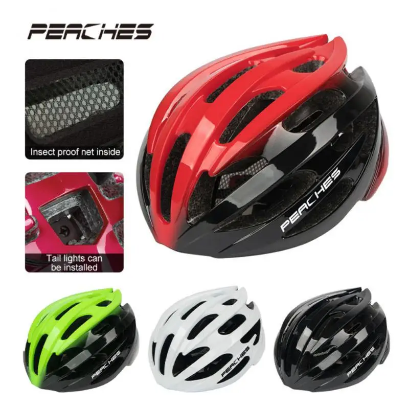 Cycling Helmet 9 Gradient Colors Men Women Ultralight MTB Road Bike Helmet LED Taillight Bicycle Accessories 2023 New