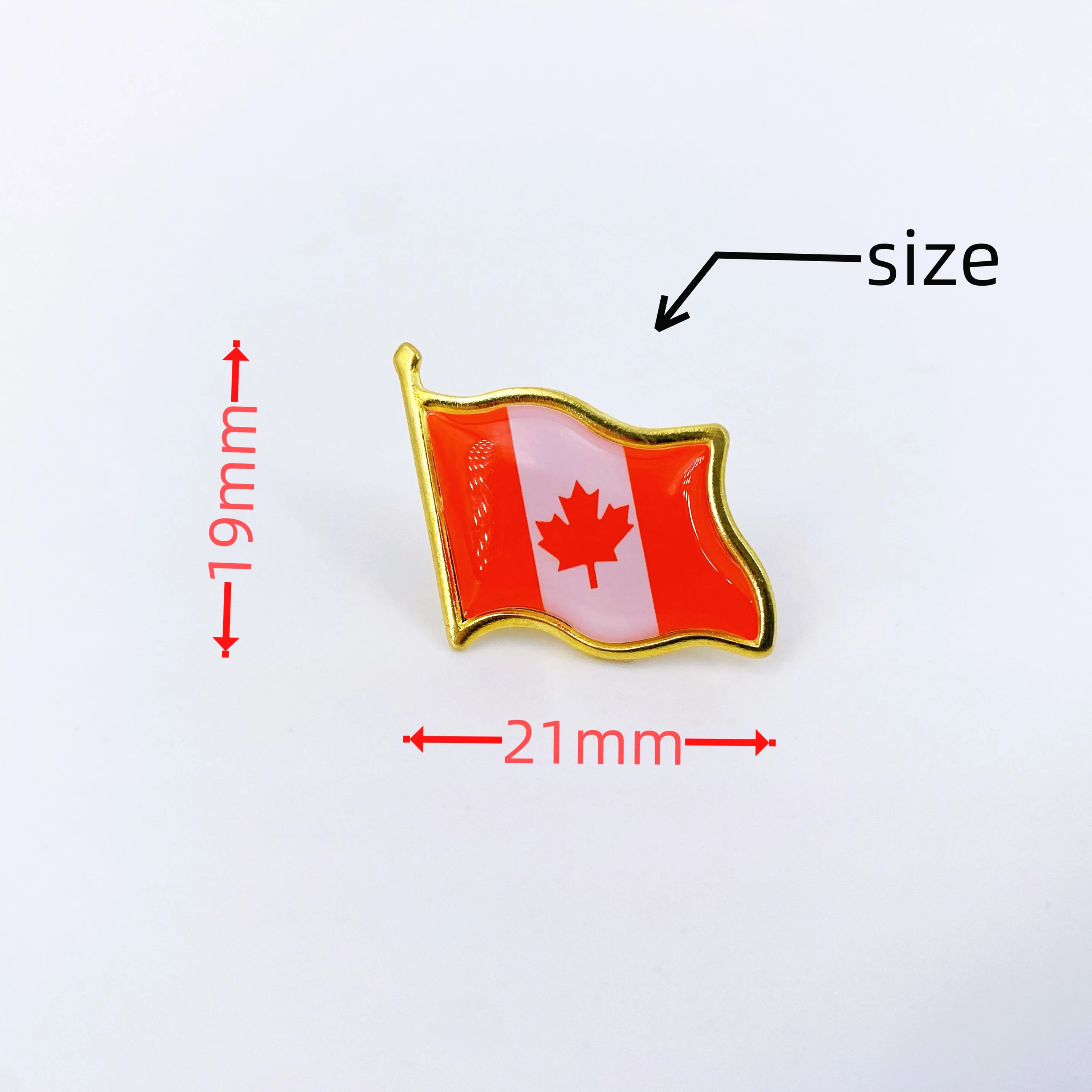 5/10/50/100pcs Canada Flag Pins Canadian National Brooches Country Flag Pin Decoration for Clothes and Bags