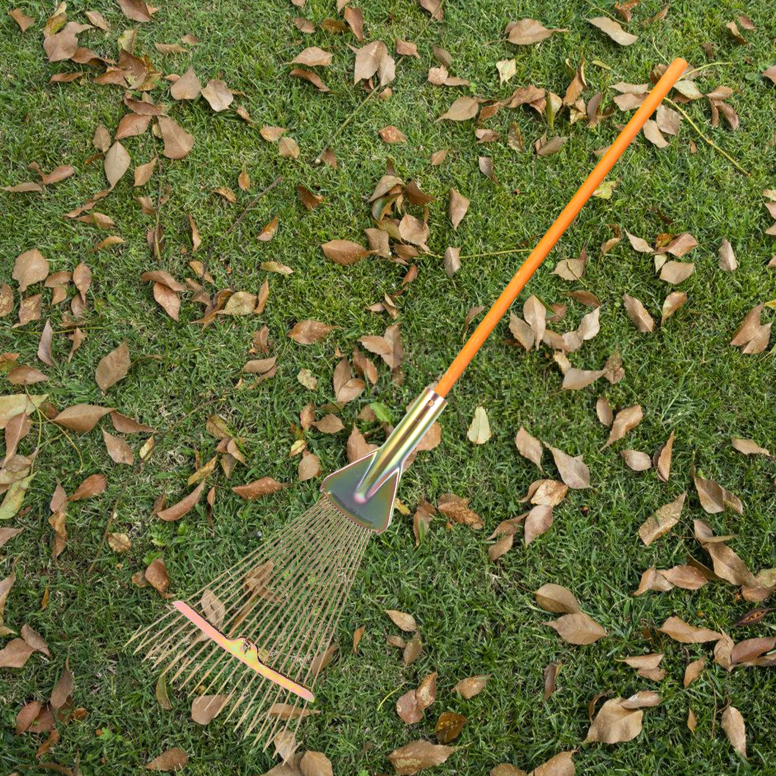 

1Pcs Heavy Duty Garden Rake Steel Wire Rake Garden Hand Tool for Leaves and Grass Cleaning