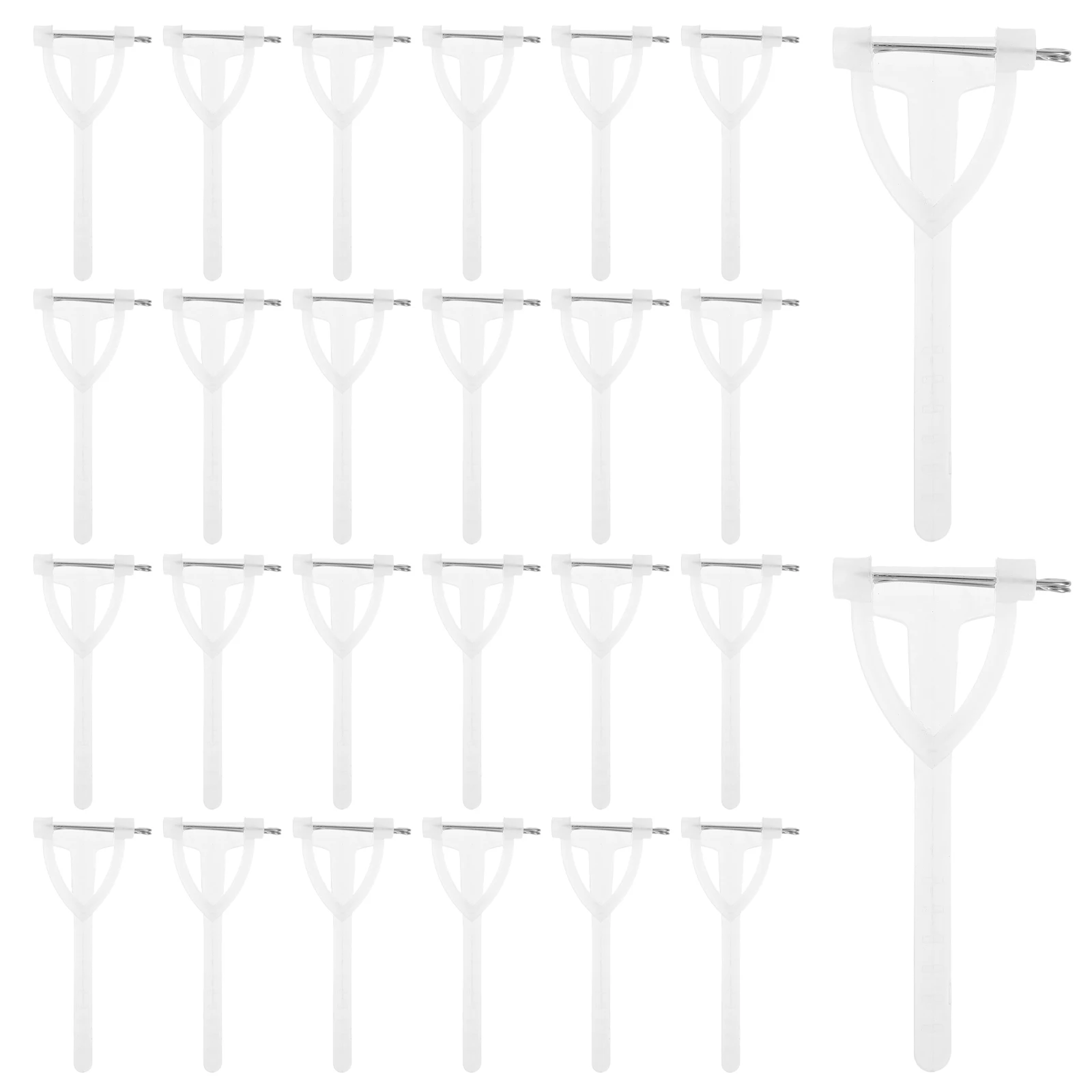 

80pcs Triangle Decorative Plastic Set Brooch Set Wedding Corsage Brooch Pin Party Shawl Pin Base