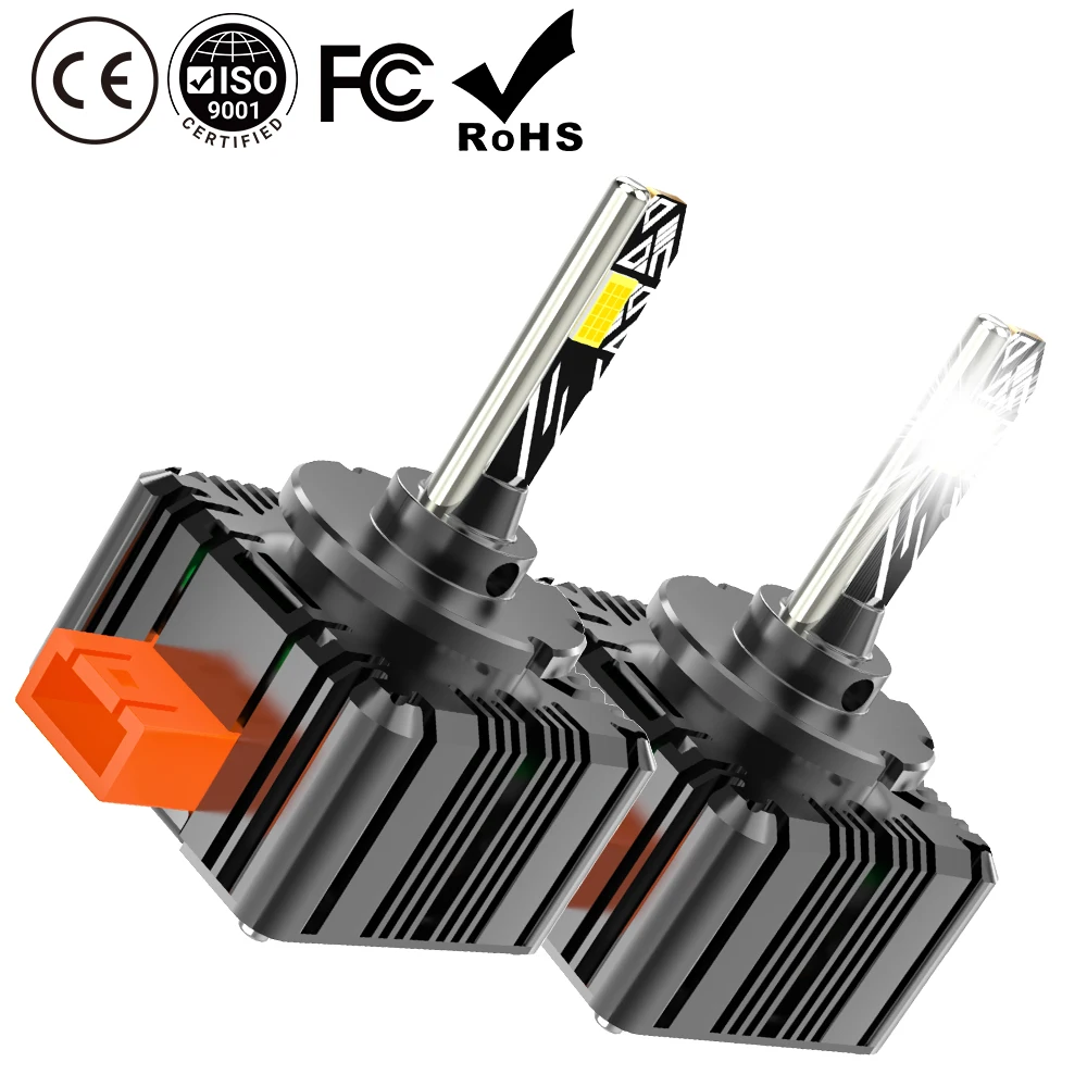 

D1S D3S D2S D4S D1R D2R D3R D4R D8S Light Bulbs, 2000W 8000000LM 6500K CANBUS LED Headlight, 1:1 D1S HID Xenon Bulb, Pack of 2