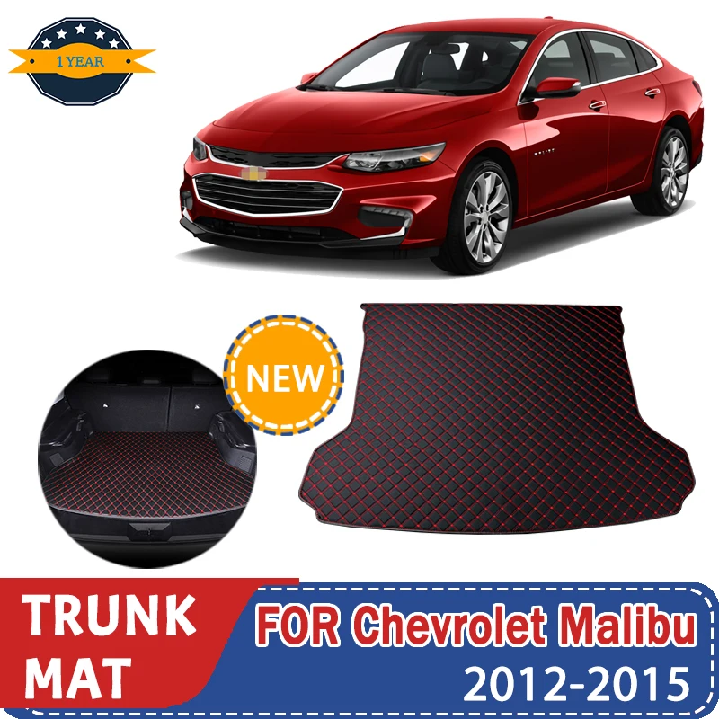 

For Chevrolet Malibu 2012-2015 Artificial Leather Car Trunk Mat Rear Trunk Cargo Protective Mat Car Interior Accessories