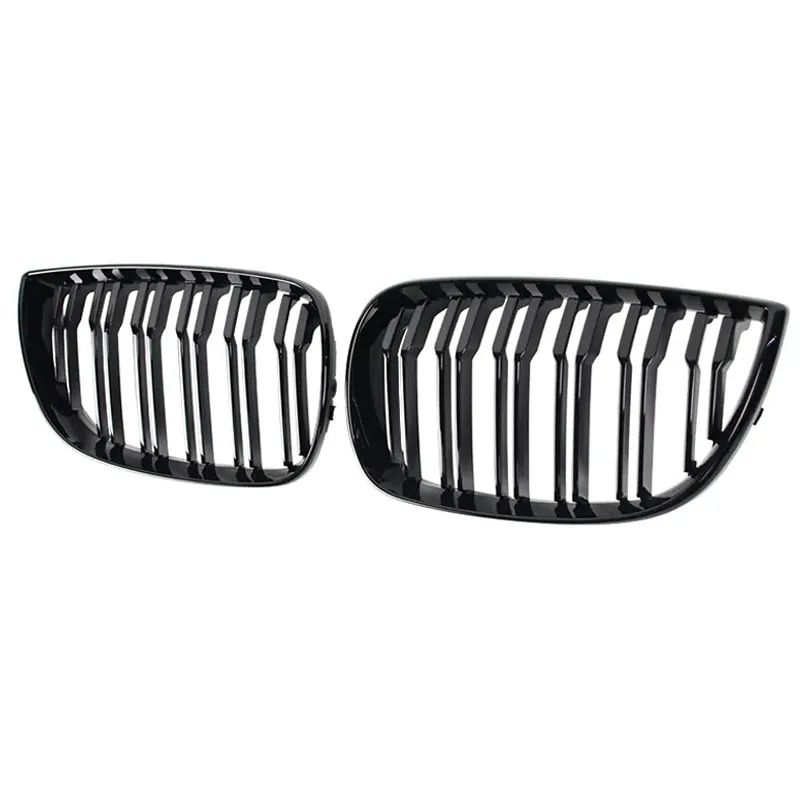 Pulleco For BMW E81 E87 120d 120i 130i Car Grill Front Kidney Grille Racing Grills Gloss Black Grille 2004-2006 Auto ABS Grilles