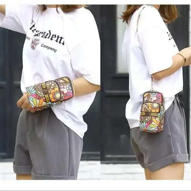 New Waterproof Mobile Phone Bag Printed Handbags Women Bags Women's Crossbody Bags Purse Clutch Phone Wallet Shoulder Bag