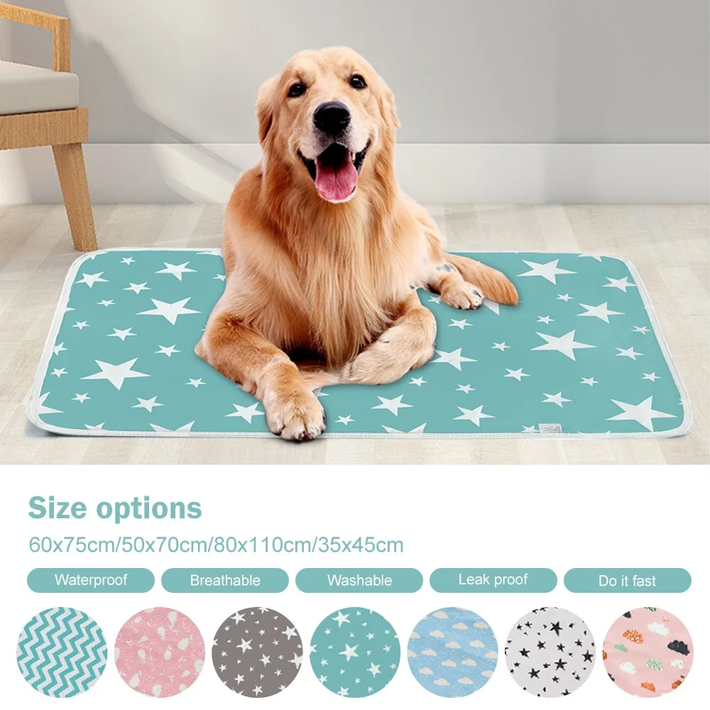 

Reusable Diapers For Dogs Urine Absorbent Dog Mat Waterproof Training Pad Dog Cushion Washable Seat Cover Dog Colling Mats