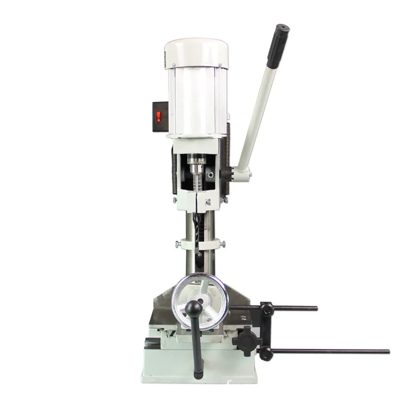 Manual Multifunctional Woodworking Square Tenoner Mortising Machine Small Bench Drill Hole Cutter Slotting Function Wood