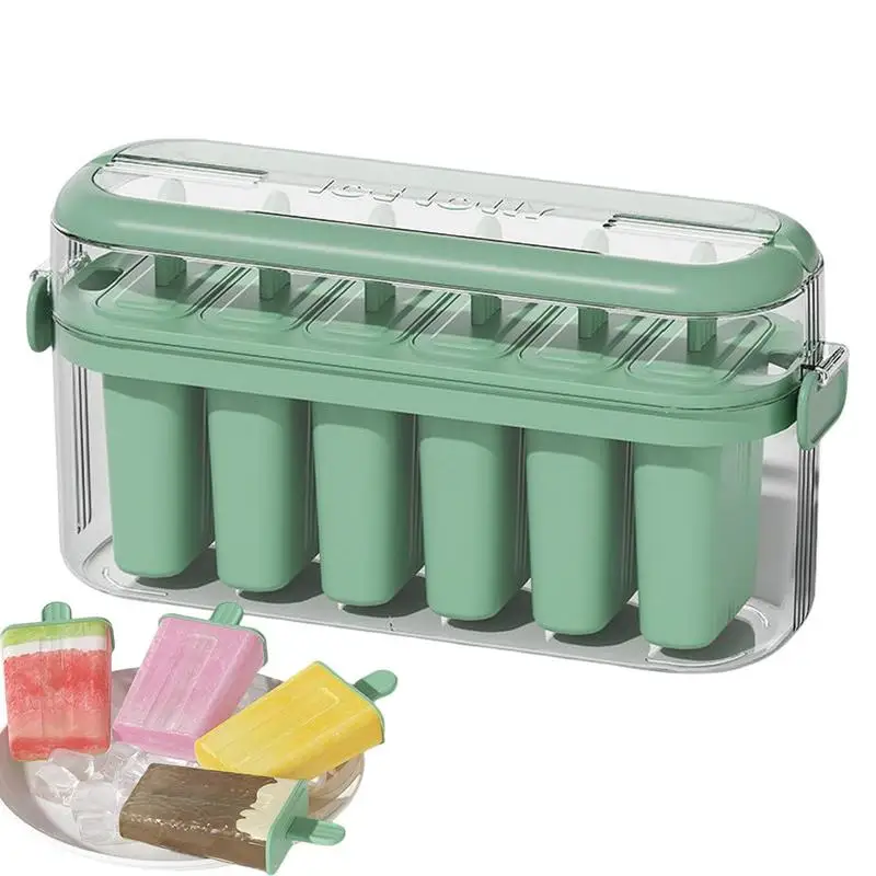 Ice Pop Maker Popsicle Mold Set 6 Pieces Homemade Popsicle Holder Easy Release Ice Cream Molds Reusable DIY Popsicles Molds