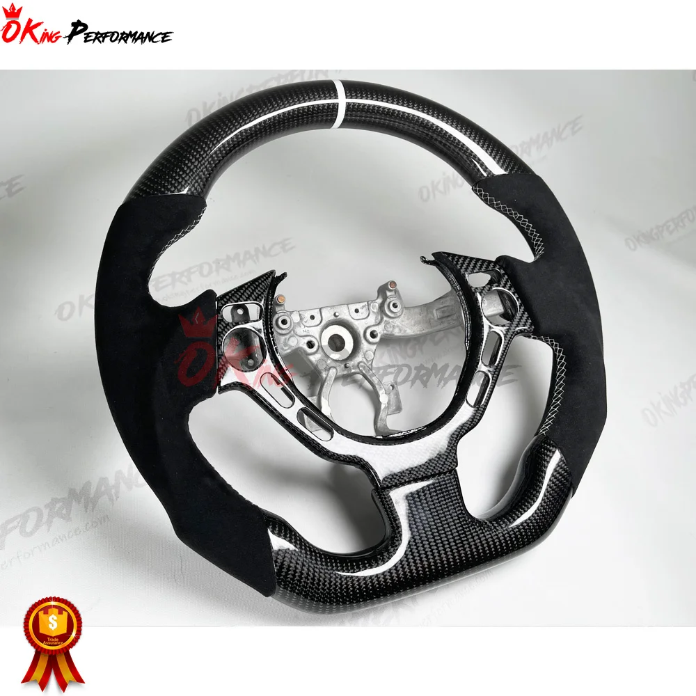 Customize Carbon Fiber Alcantara Steering Wheel With Center Trim Cover For Nissan R35 GTR 2008-2016