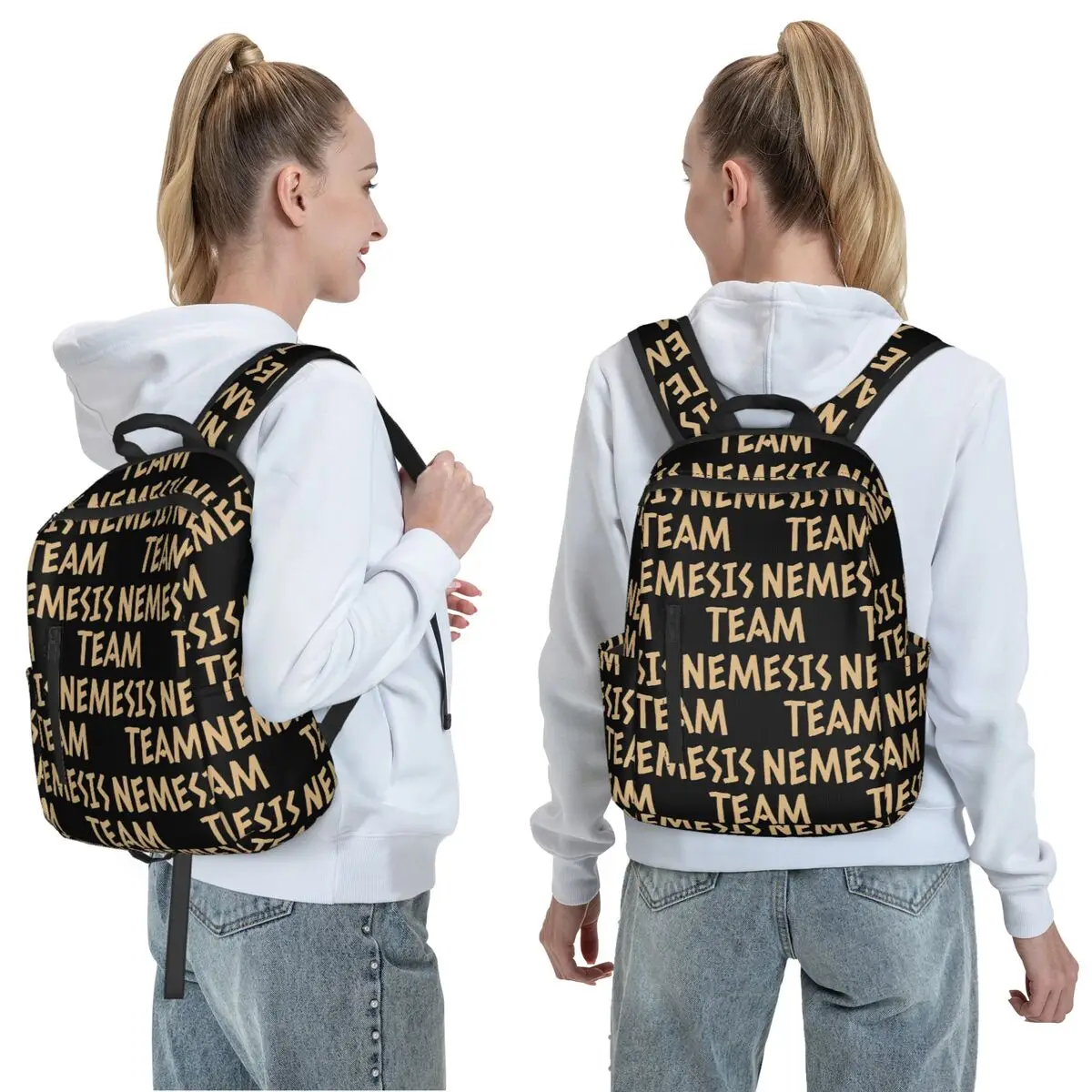 Team Nemesis Ancient Greece Greek Mythology God Backpack Daypack Large Capacity BookBag School Bag Shoulder Bags for Men Women