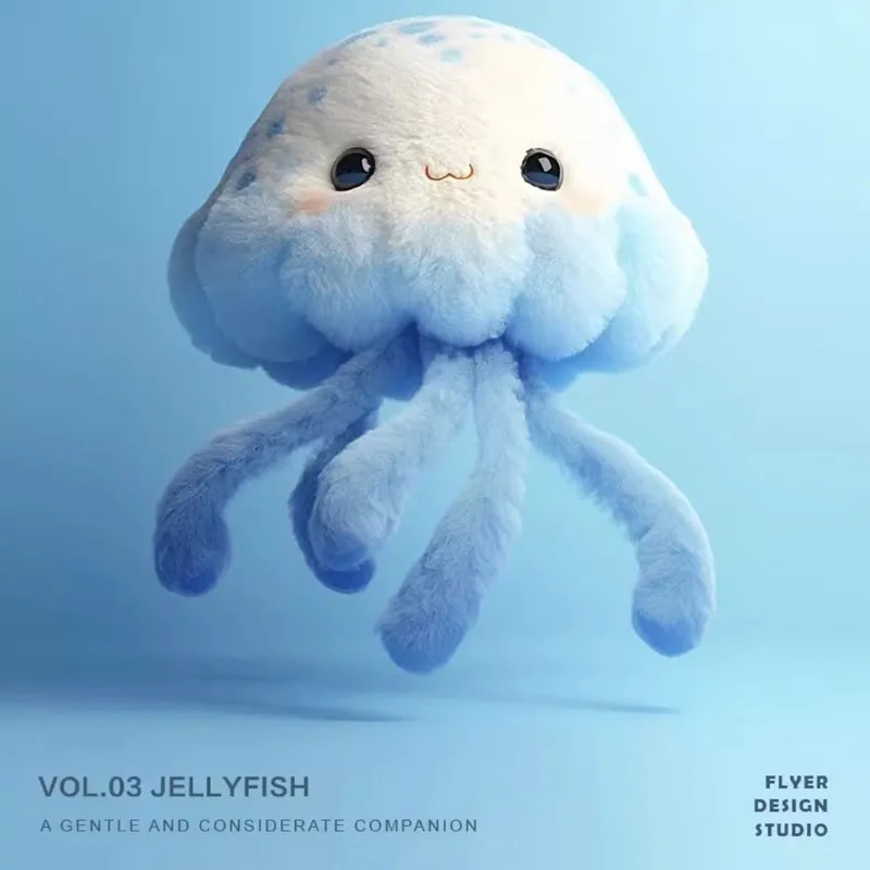 

Flyer Design Studio Cartoonish Plush Toy Jellyfish Starfish Soft Cute Stuffed Aquarium Animal Hanging Ornament For Collectors