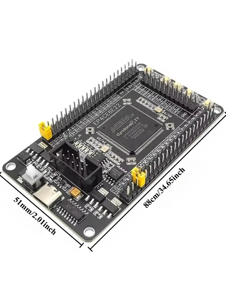 Płytka rozwojowa FPGA Altera Cyclone IV EP4CE6E22C8N z portem JTAG, 88x51mm, do nauki Verigolu, Intel — zdjęcie produktu 7