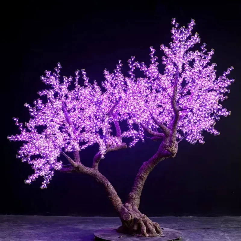 Factory direct outdoor IP65 DC waterproof holiday decoration tree light 12 feet green solar LED luminous Christmas garden
