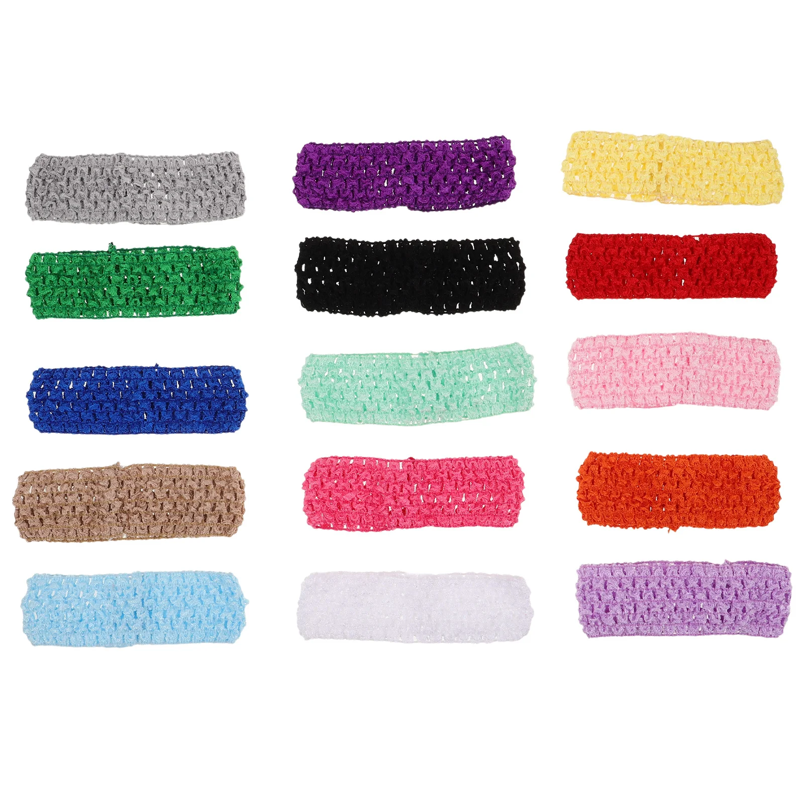 

30Pcs Elastic Crochet Headbands Soft Retro Knit Hair Bands Stretchy Boho Head Wraps Festival Party Hair Accessories