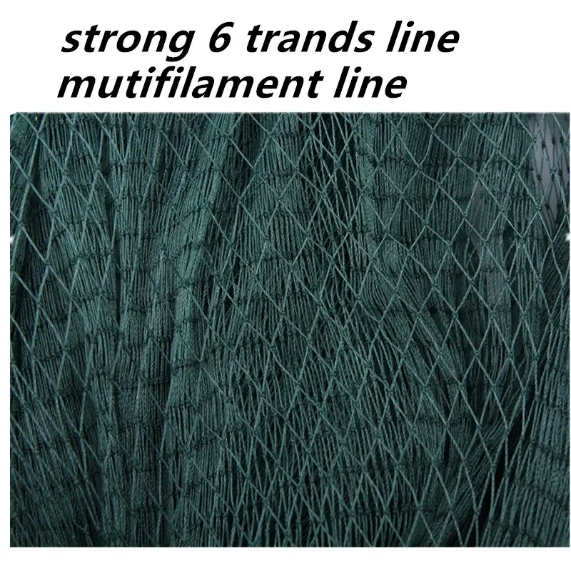 Strong Multifilament Nylon Fishing Net for Fishing,Traction Net, Stake Net,Red De Pesca,25mm Mesh, 2m Depth,5m Length,6 Strands