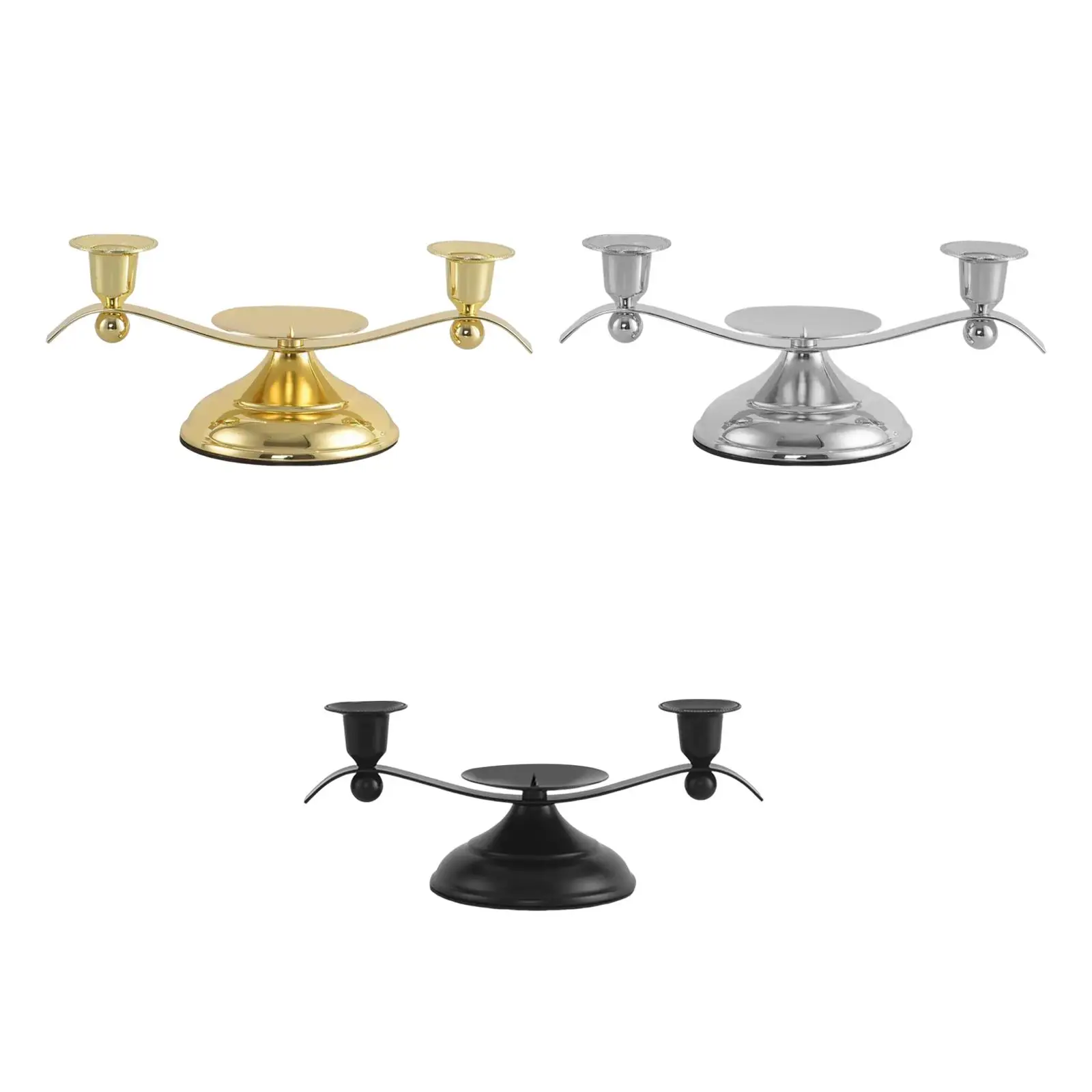 

Candle Holder Desktop Ornament Pillar Candle Stand for Hotel Festival Mantel