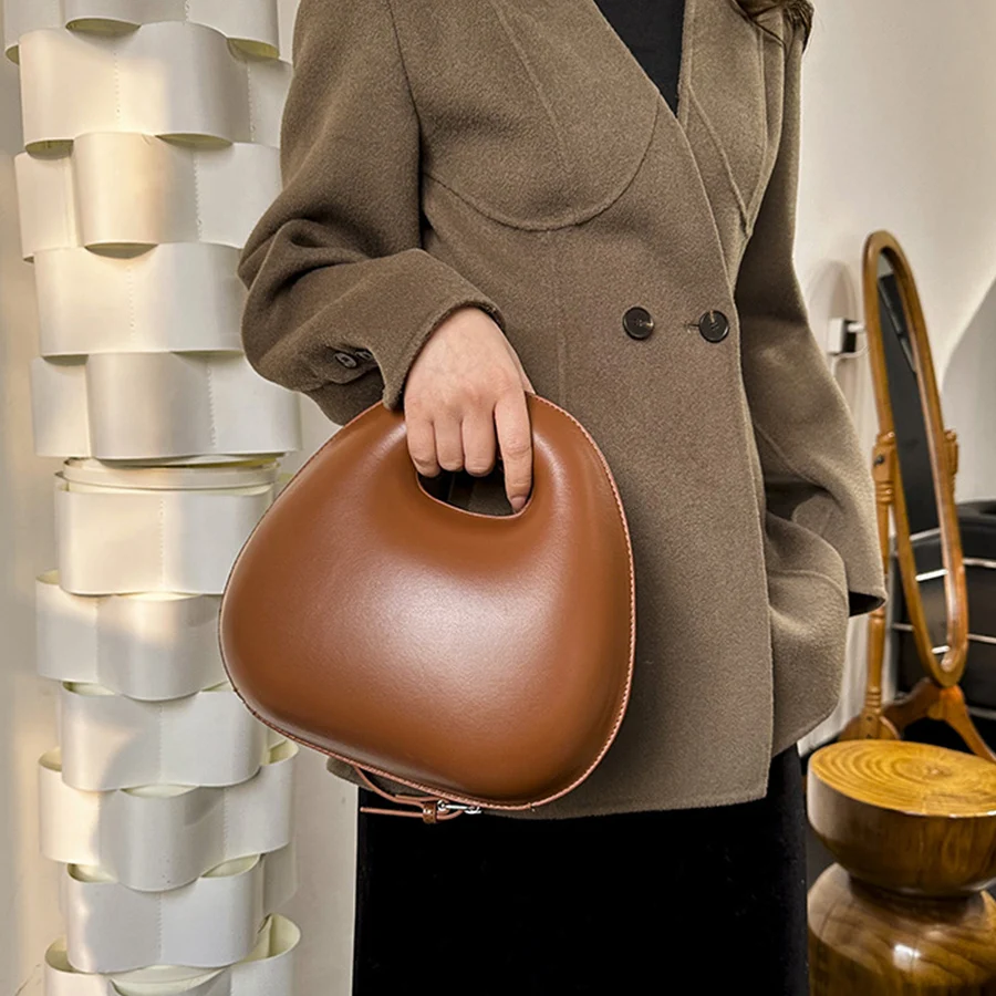 

Модная забавная однотонная сумка в форме яйца, модная маленькая круглая сумка с зажимом в виде ракушки, сумка через плечо для женщин, сумки Bolso Mujer