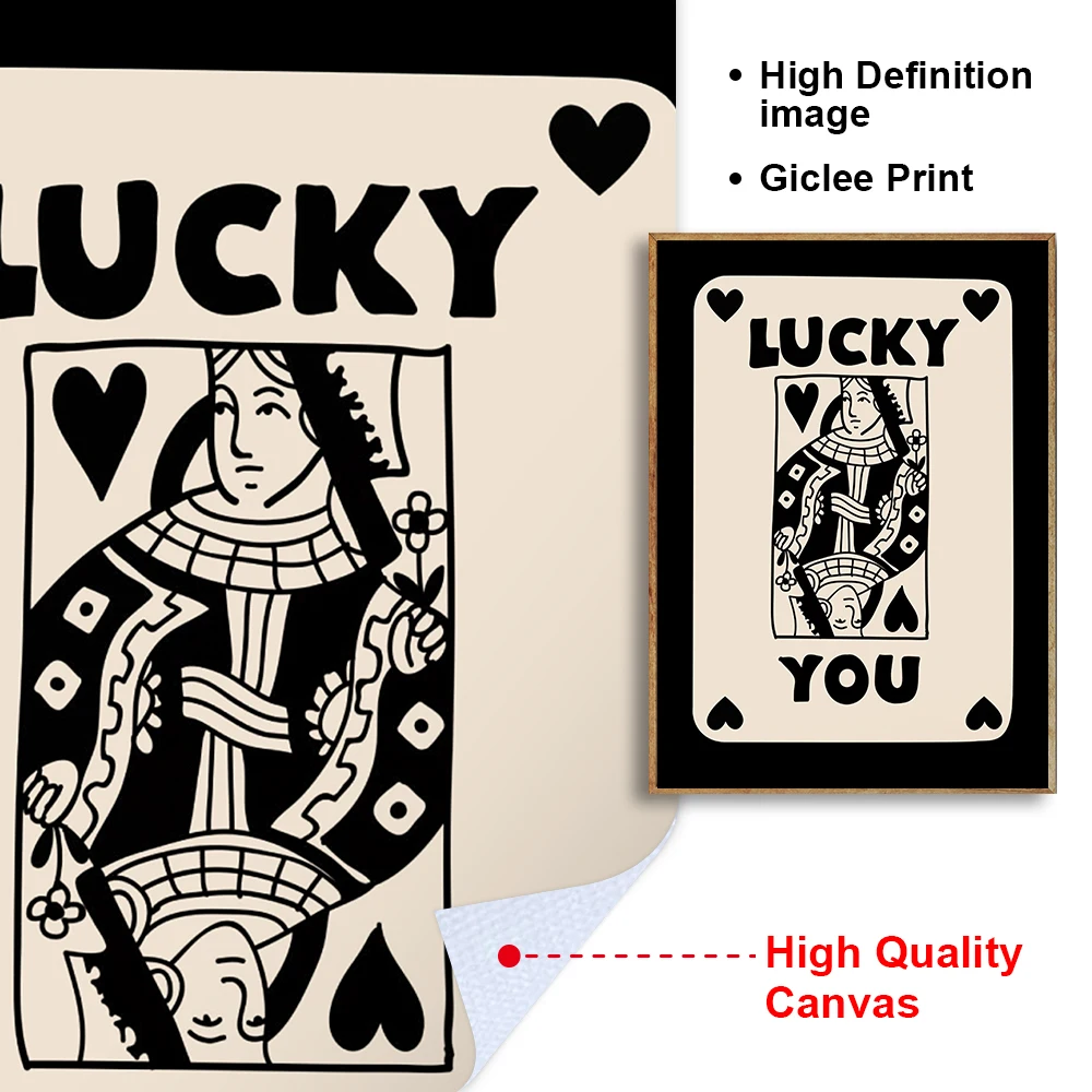 فن البوب لاكي يو ملصق عصري الملكة الكرز الجمالية طباعة أسود وردي بطاقة حائط لوح رسم صورة Y2K غرفة نوم ديكور #5