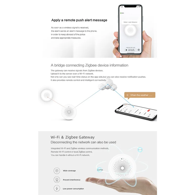 -AT52 Tuya Smart Life Zigbee إنذار بمفتاح واحد SOS زر اتصال الطوارئ زر الطوارئ اللاسلكي تطبيق الحياة الذكية التحكم عن بعد