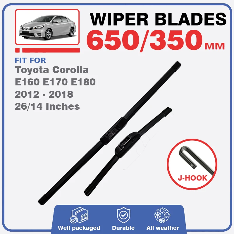 For Toyota Corolla E160 E170 E180 2012 - 2018 Front Windshield Wiper Blades Window Windscreen LHD RHD 26