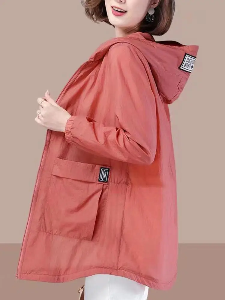 Mid Length Loose Lightweight Sun Protection Coat Women Outdoor Anti UV UV Shield Daily Travel Summer Supply