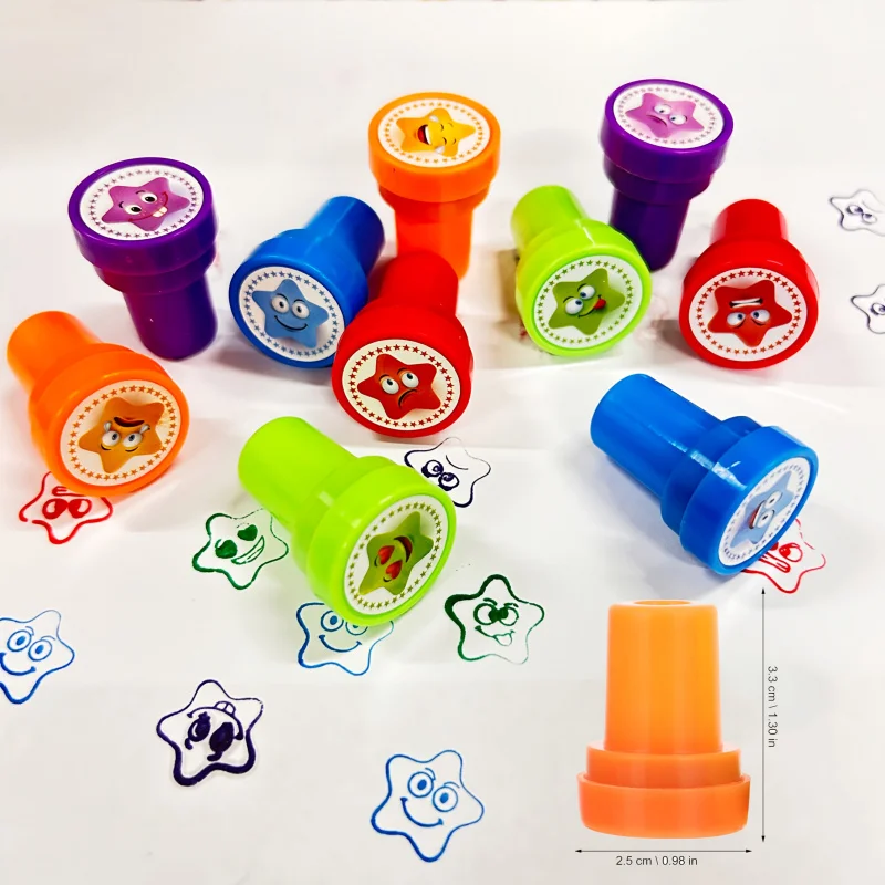 10/20 قطعة من طوابع التعبيرات اللطيفة، طوابع التحبير الذاتي لمستلزمات حفلات أعياد الميلاد الممتعة، هدايا الحفلات، طوابع مكافآت المعلم، التعلم